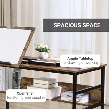 Bureau de dessin inclinable et multifonctionnel