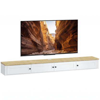 Meuble TV suspendu moderne pour téléviseurs de 208 cm