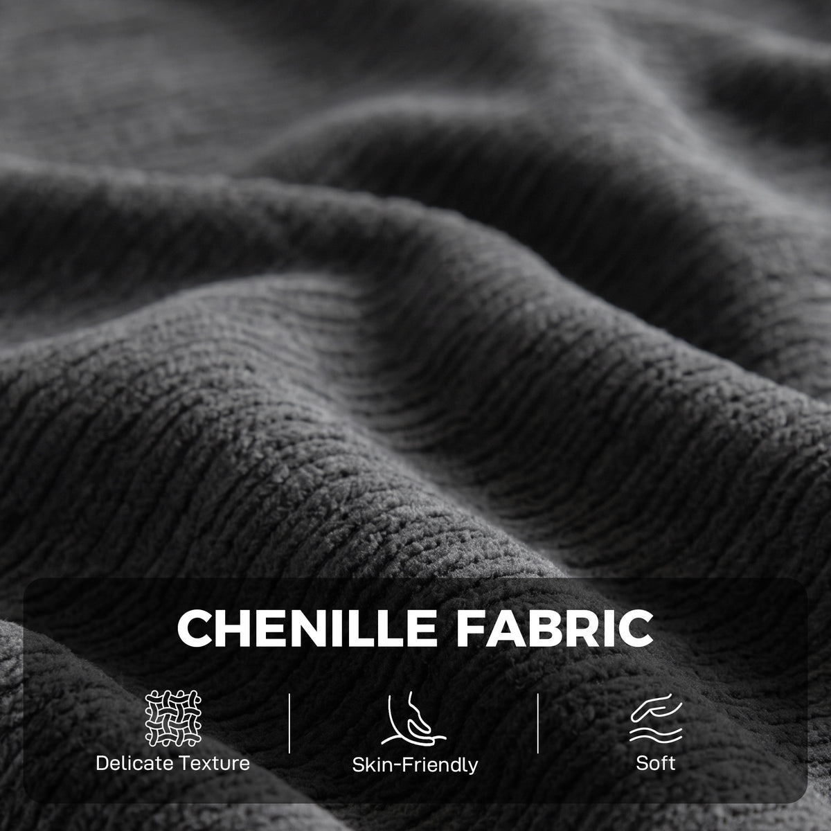 Causeuse convertible double extraction tissu chenille