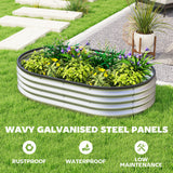 Jardinière surélevée galvanisée modulaire