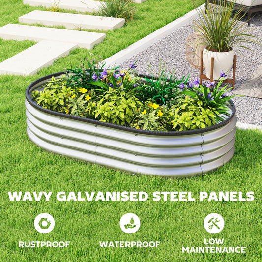 Jardinière surélevée galvanisée modulaire
