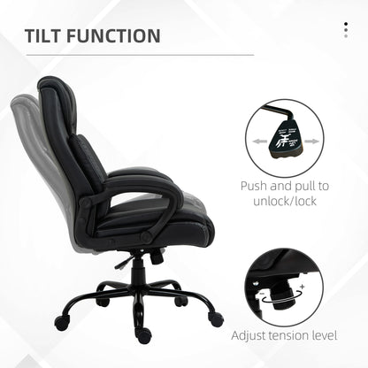 Chaise de bureau ergonomique haute en similicuir 181 kg