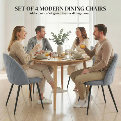 Chaises de salle à manger rembourrées ensemble de 4