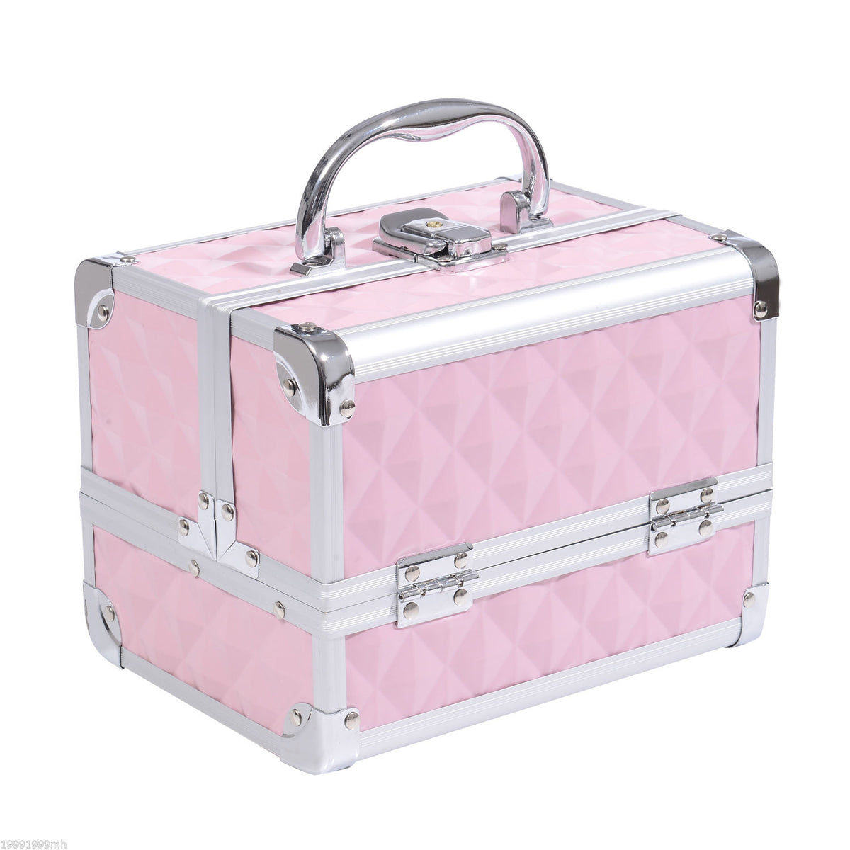 Mallette maquillage 3 étages miroir organisateur