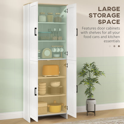 Armoire-garde-manger de cuisine 4 portes 6 tablettes