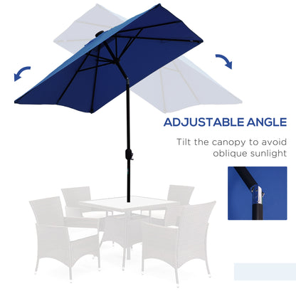 Parasol rectangulaire 6' x 10' avec éclairage LED solaire