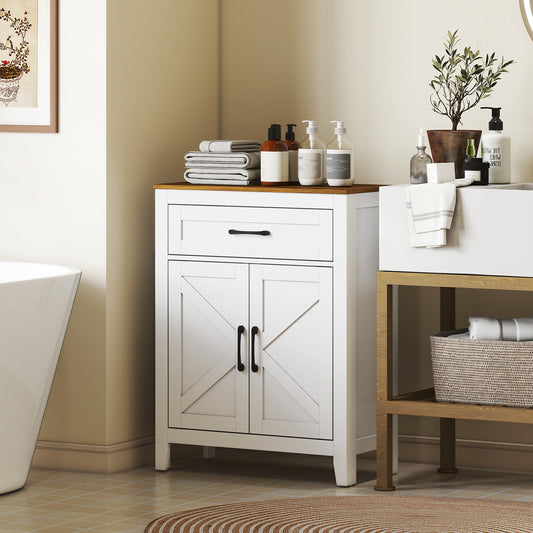 Meuble de rangement style fermette pour salle de bains