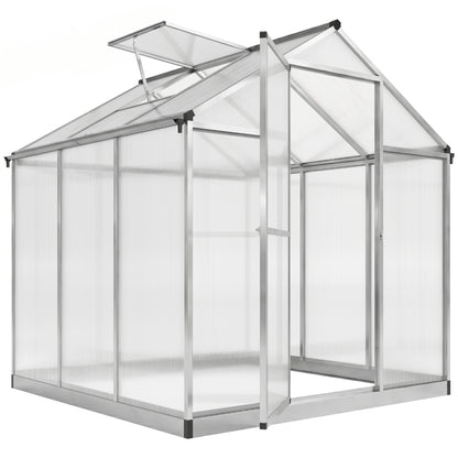  Greenhouse 183x189x195cm Polycarbonate Aluminum with Ventilation