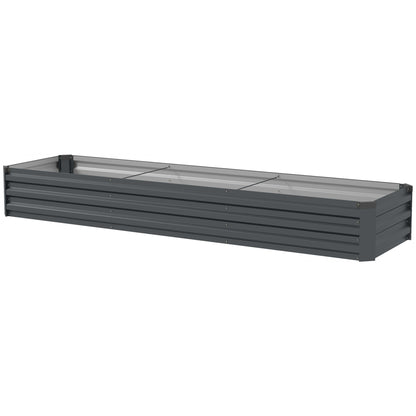 Bac surélevé galvanisé 8'x2'x1' pour jardin