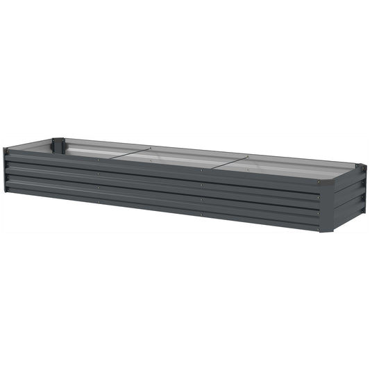 Bac surélevé galvanisé 8'x2'x1' pour jardin