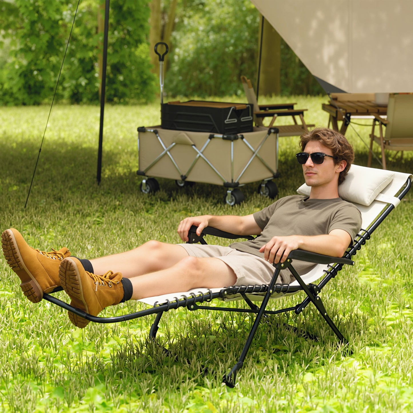 Chaise longue zéro gravité 5 positions pliante