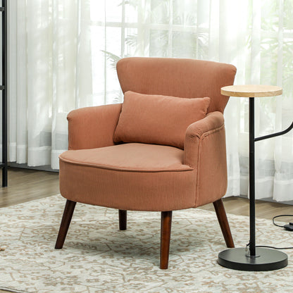 Fauteuil d'appoint moderne en velours côtelé