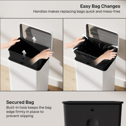 Poubelle à pédale en acier inoxydable 20 L