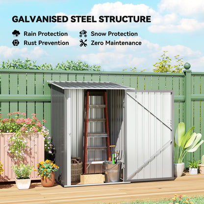 Remise de jardin en acier galvanisé avec porte verrouillable