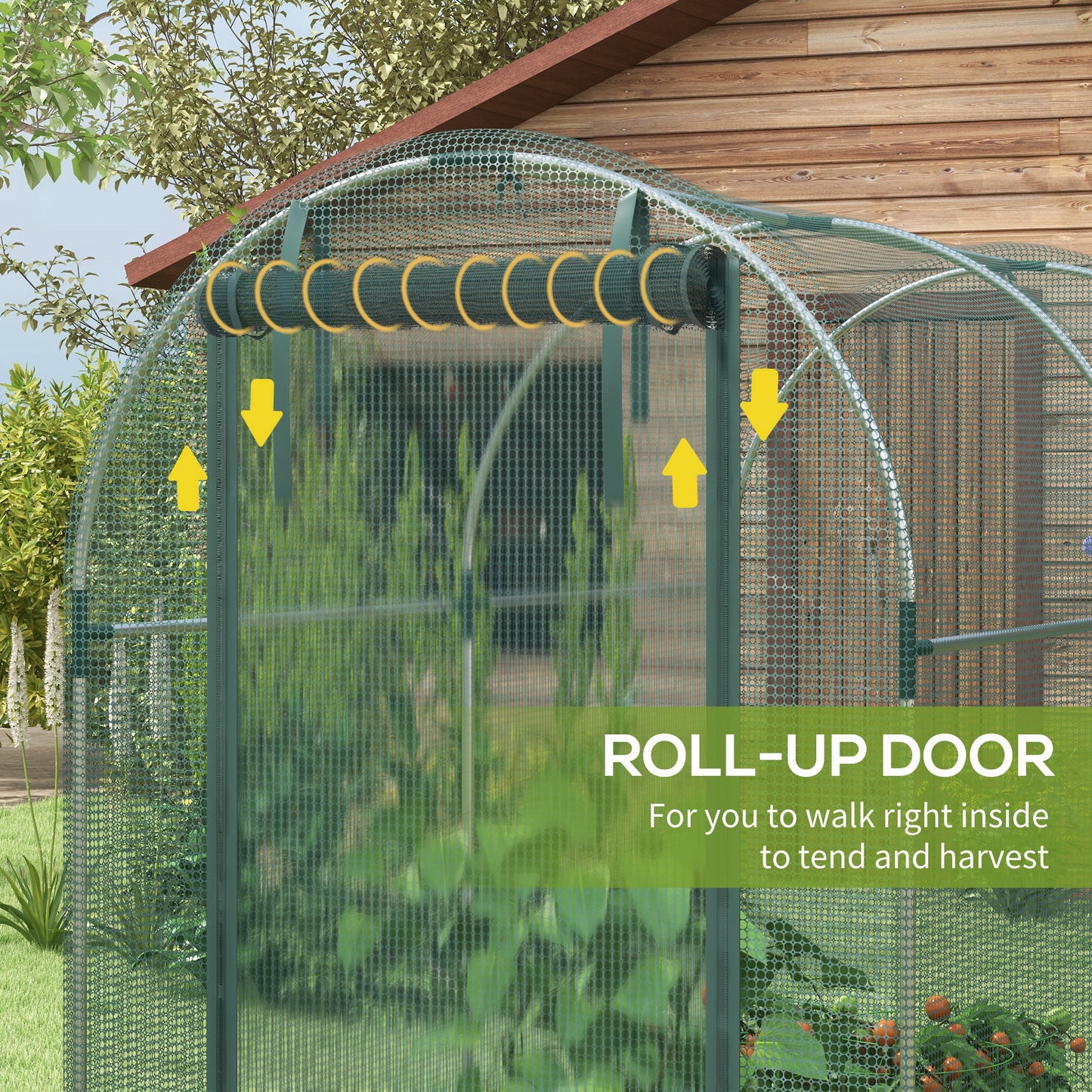 Cage de protection pour cultures avec porte zippée 122 x 244 cm