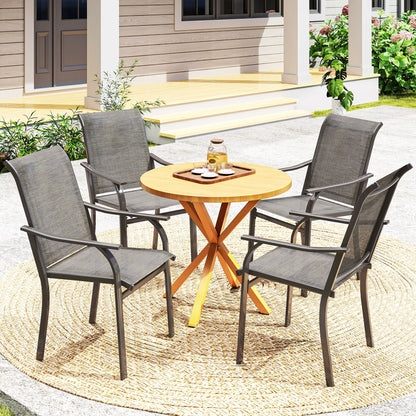 Chaises de patio en maille respirante, ensemble de 4