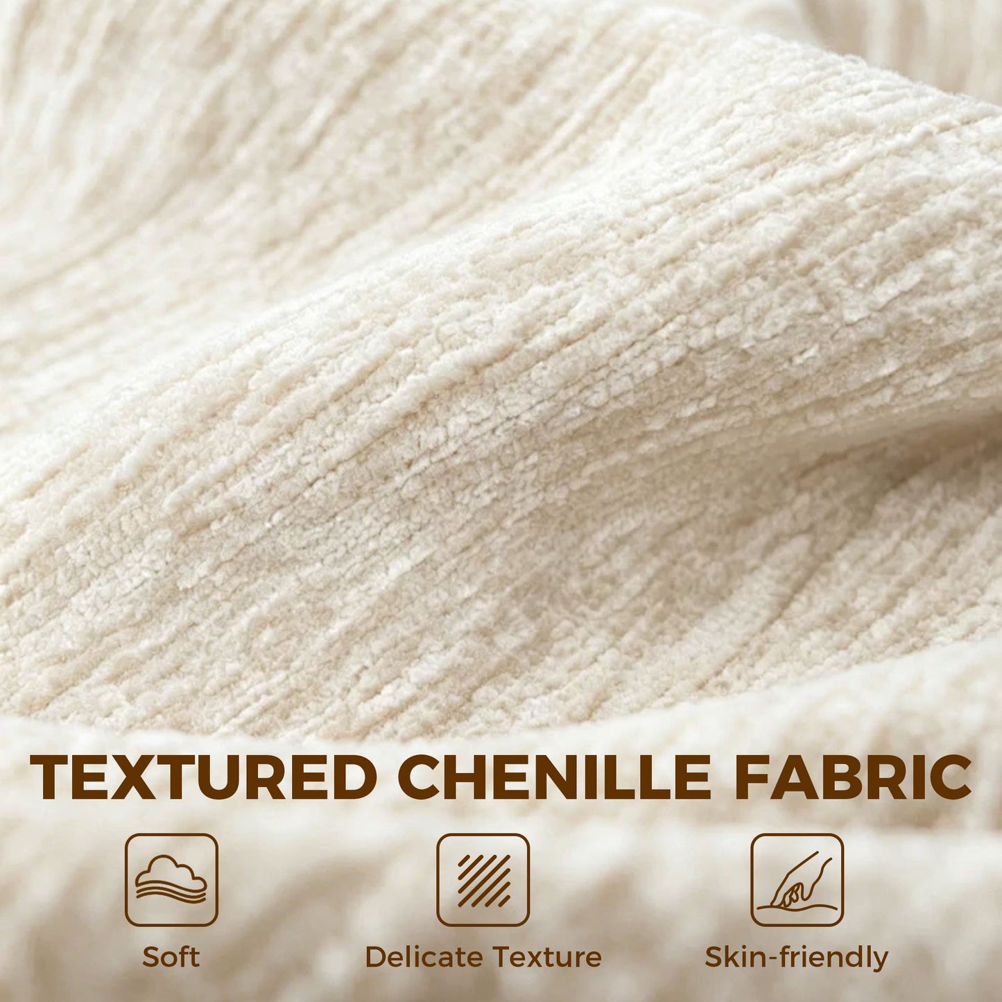 Sofa 3 places nuage en chenille avec ressorts ensachés