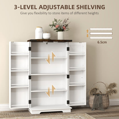 Armoire de cuisine style champêtre avec tablettes réglables