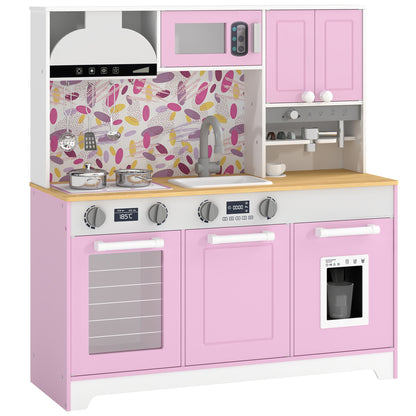 Cuisine jouet en bois pour enfants avec cafetière et accessoires