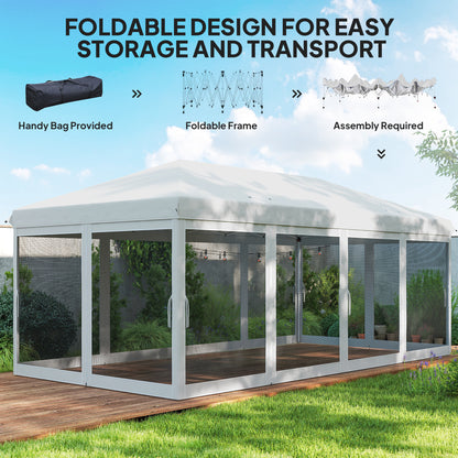 Tente gazebo pop-up 3x6m avec parois moustiquaire amovibles