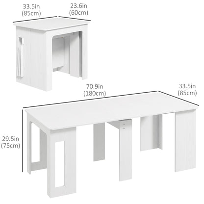Table à manger extensible 60-180 cm pour 6-8 personnes