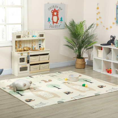 Tapis de jeu bébé pliable double face