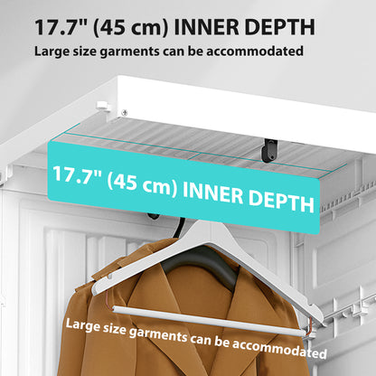 Garde-robe portable pliable en plastique à compartiments