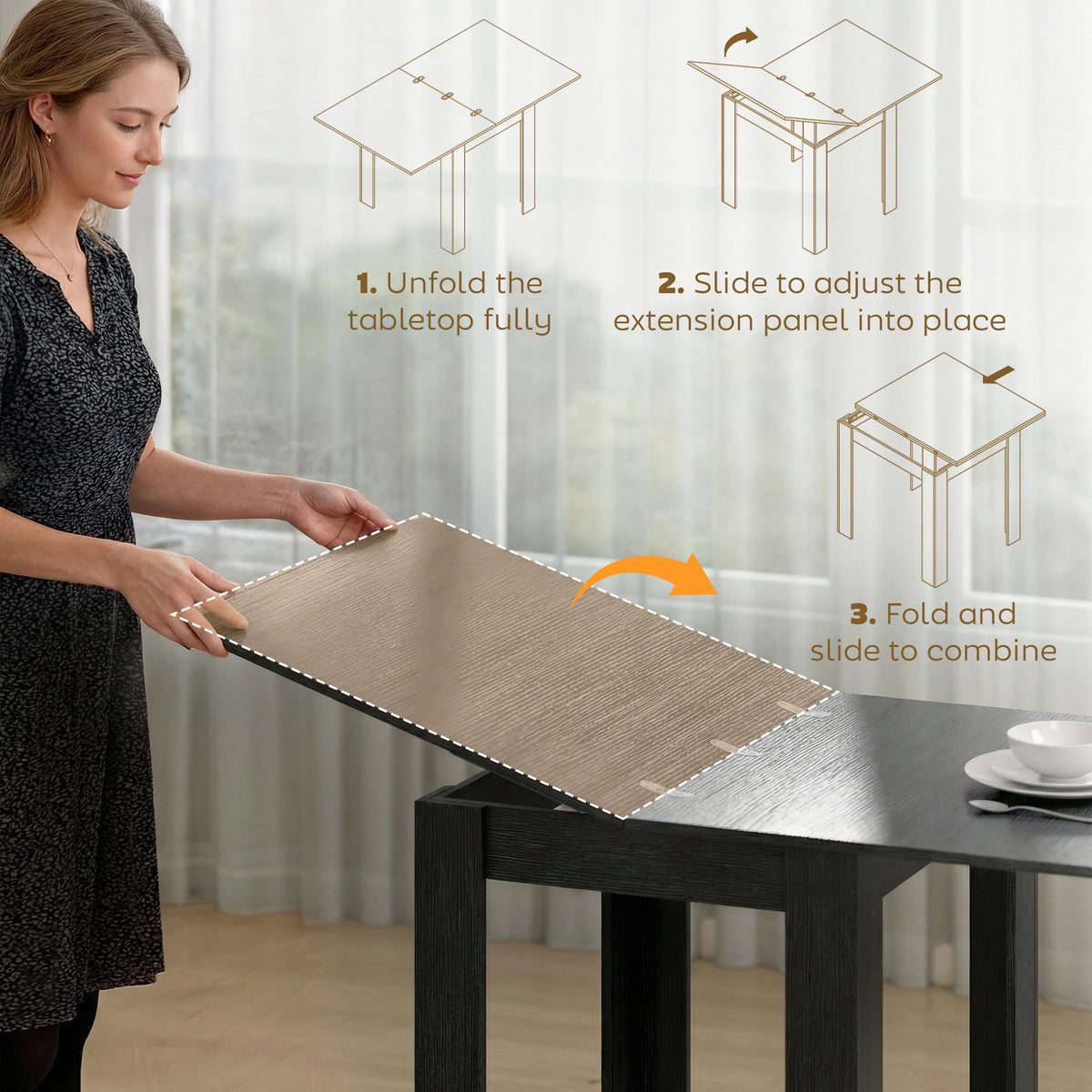 Table à manger extensible pour petits espaces