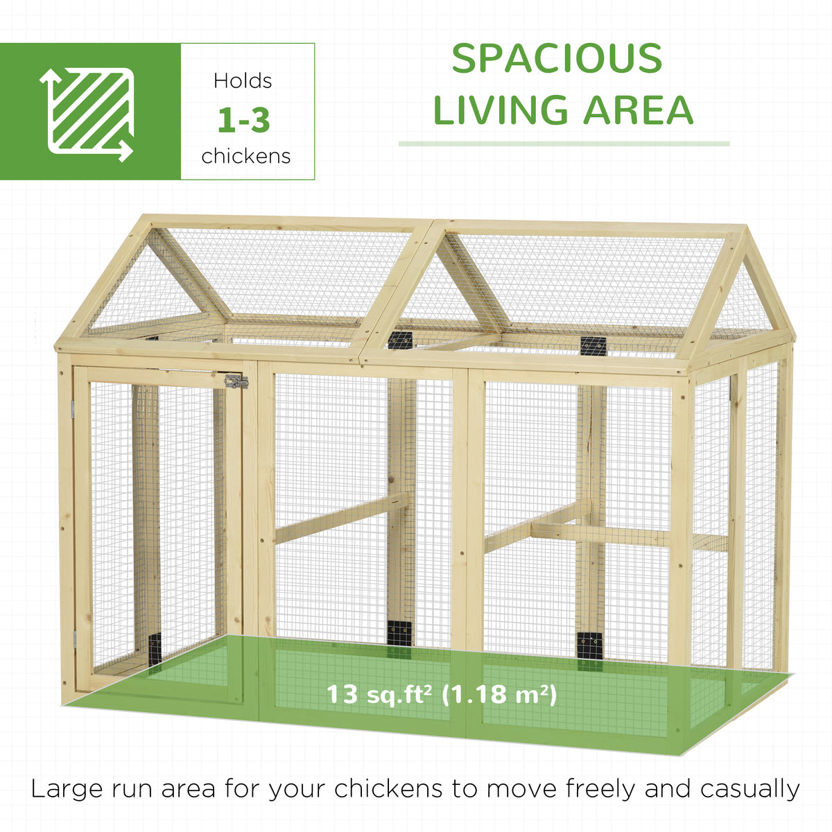 Poulailler extérieur extensible en bois de sapin
