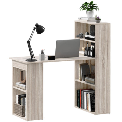 Bureau d'ordinateur avec bibliothèque intégrée 47 po