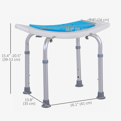 Chaise de douche réglable en hauteur — aluminium