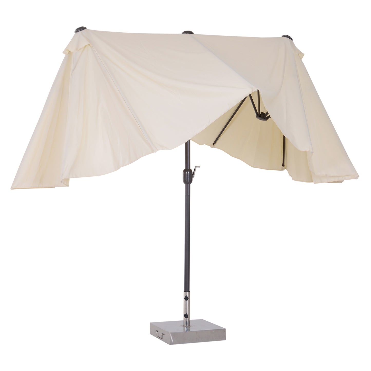 Parasol de patio double face rectangulaire 457 cm