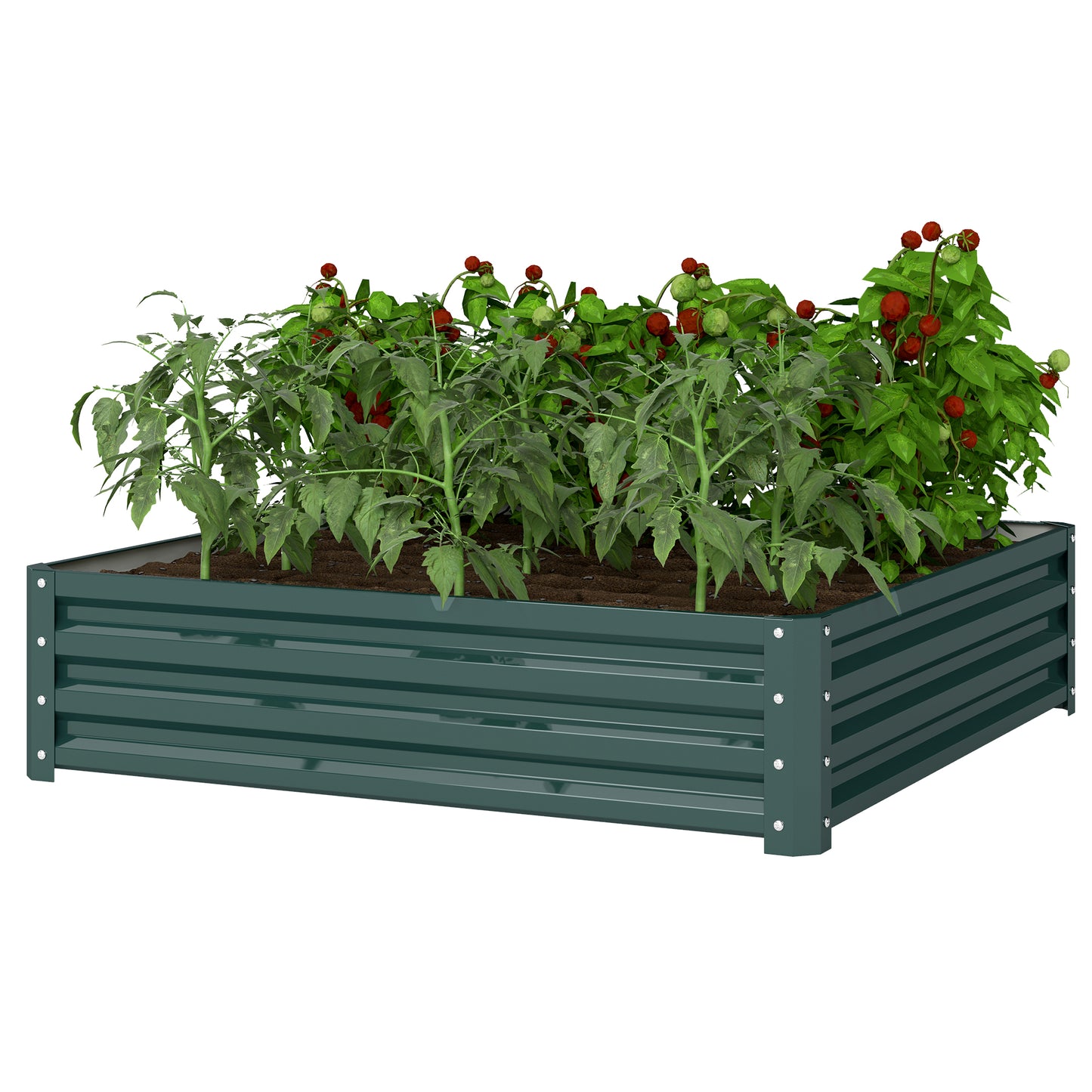 Jardinière surélevée acier galvanisé 120x120x30cm