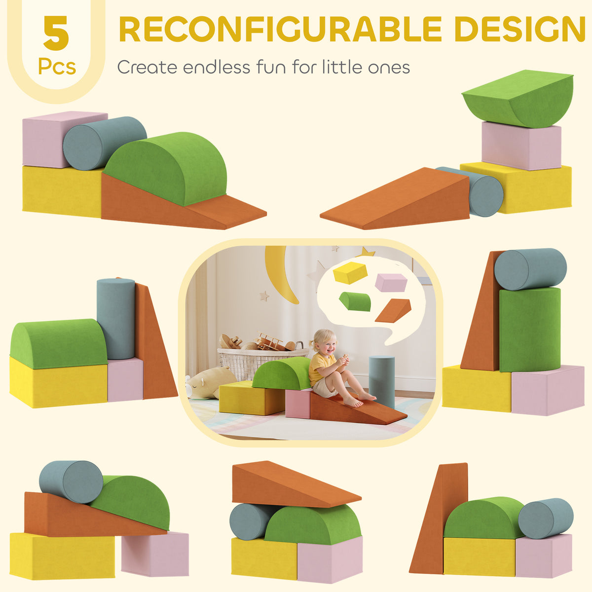 Ensemble de blocs d'escalade en mousse