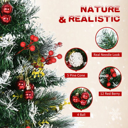 Sapin de Noël artificiel pré-éclairé 76 cm — lot de 2