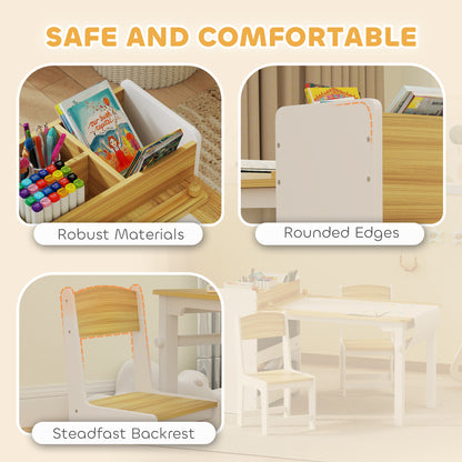 Ensemble table et chaises pour enfants avec rouleau — Lot de 3