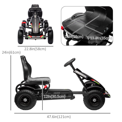 Kart à pédales pour enfants avec freins