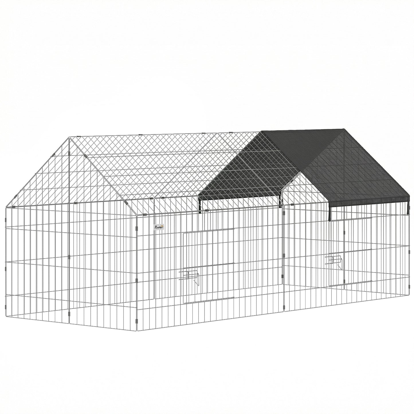 Enclos métallique pour poules avec couverture UV