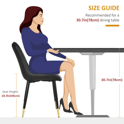 Ensemble de 2 chaises de salle à manger modernes
