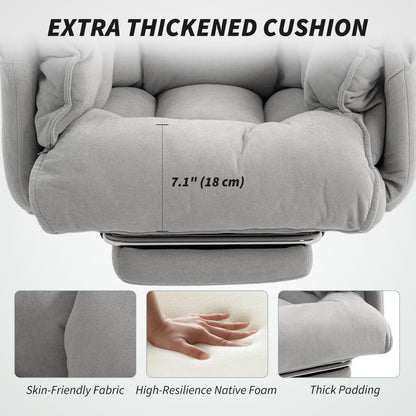 Chaise de bureau inclinable ergonomique avec repose-pieds