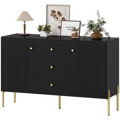Buffet moderne 3 tiroirs à fermeture douce et 2 tablettes