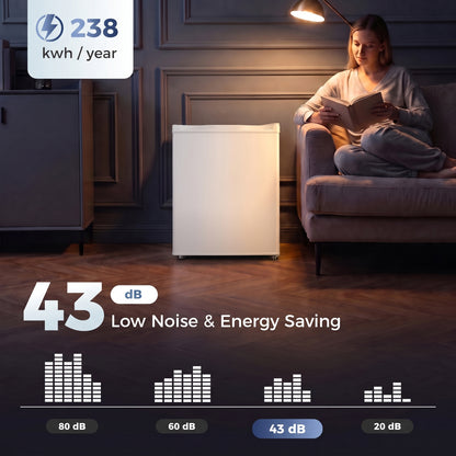 Mini-réfrigérateur compact avec compartiment congélateur 72 L