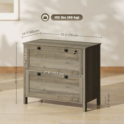 Classeur 2 tiroirs verrouillable avec barre ajustable