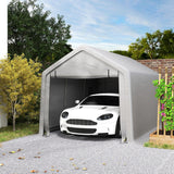Abri-auto portable 10 x 17 pi porte zippée