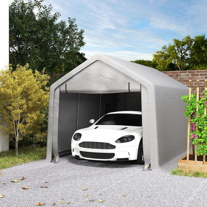Abri-auto portable 10 x 17 pi porte zippée