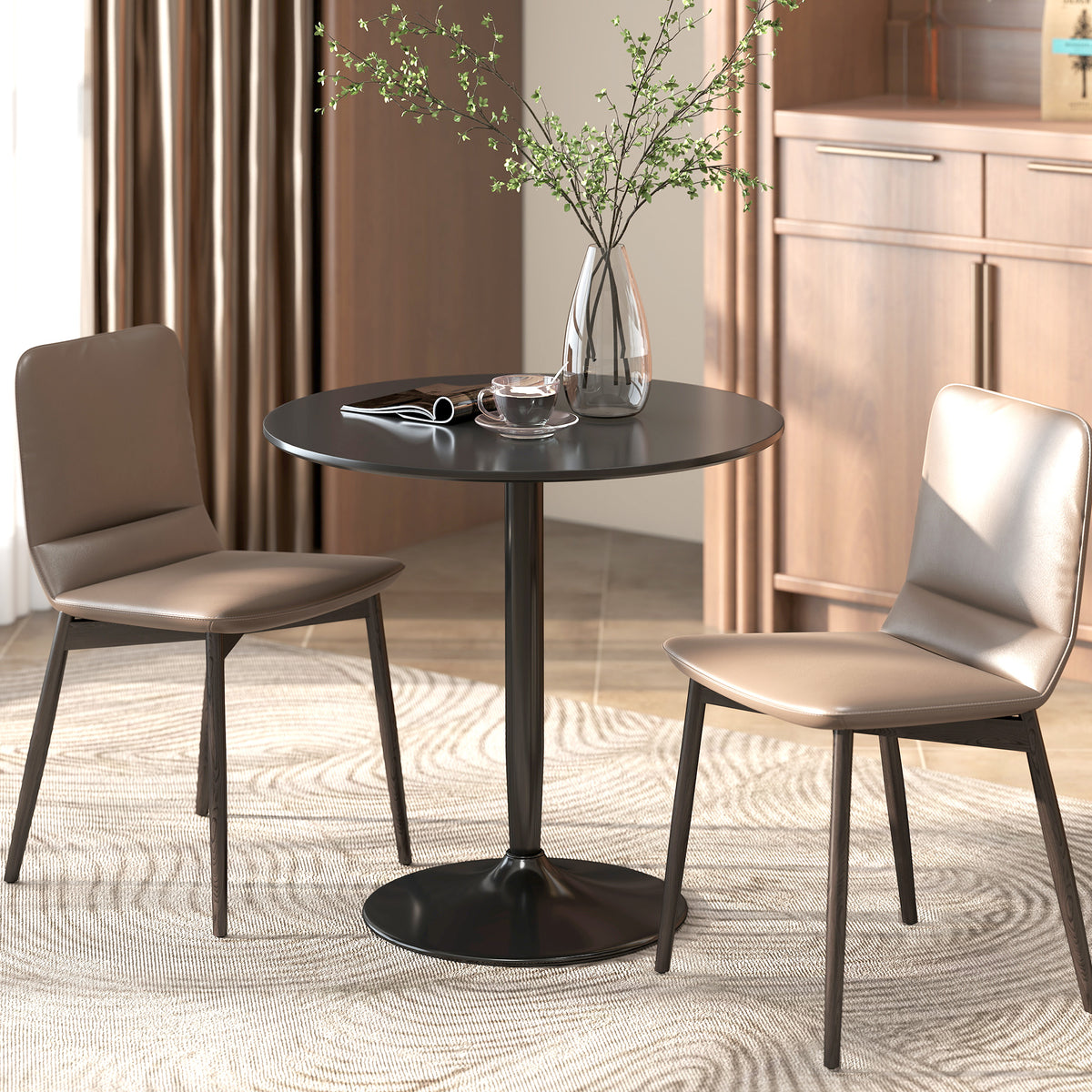 Table de cuisine ronde pour 2 personnes