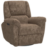 Fauteuil inclinable électrique pivotant et berçant en chenille