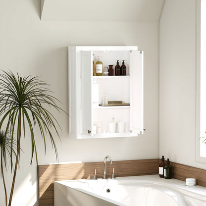Armoire murale salle de bain 2 portes ajustable