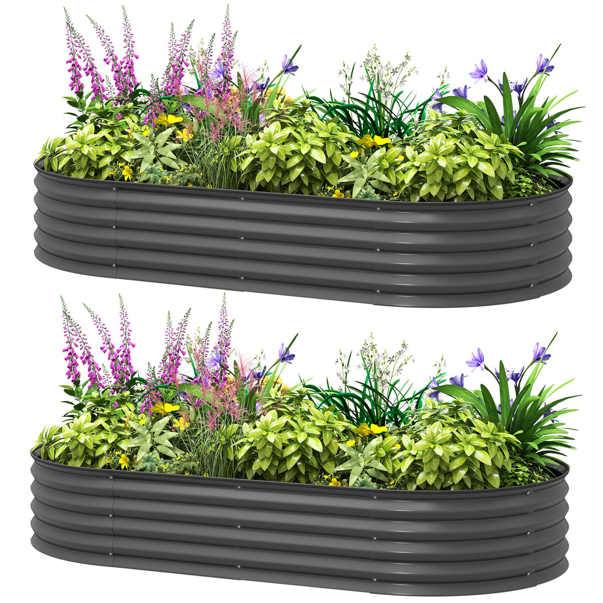 Bac de jardinage surélevé en acier galvanisé