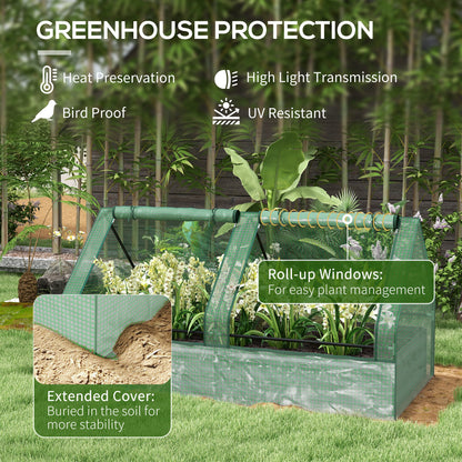 Jardinière surélevée 2-en-1 avec mini-serre